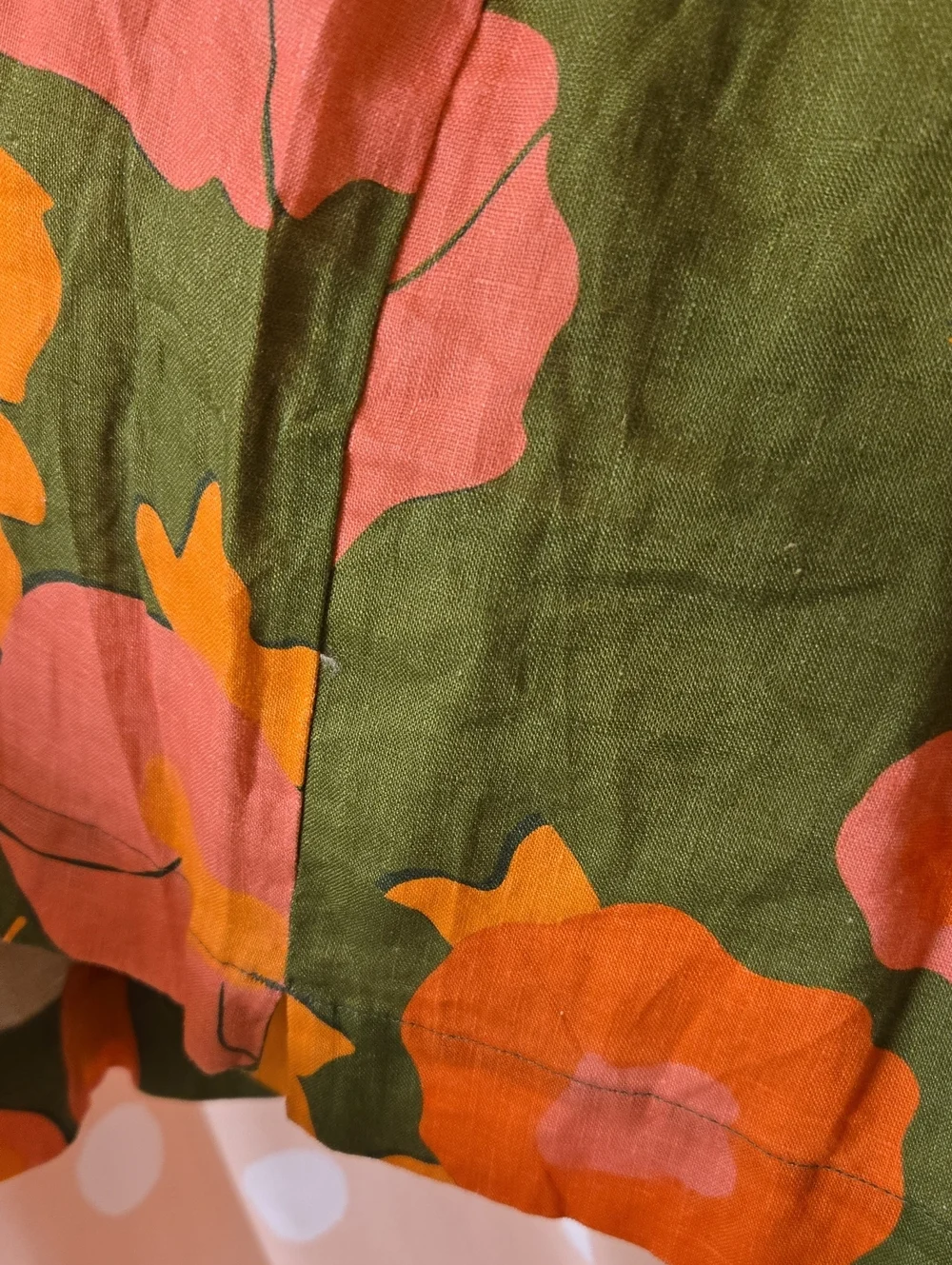 Trovata NWT Floral Linen Blouse Sz L - Picture 5 of 9